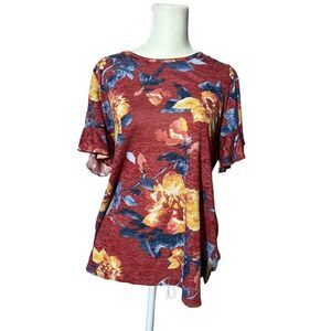 Christopher & Banks Petite Large Floral Top
